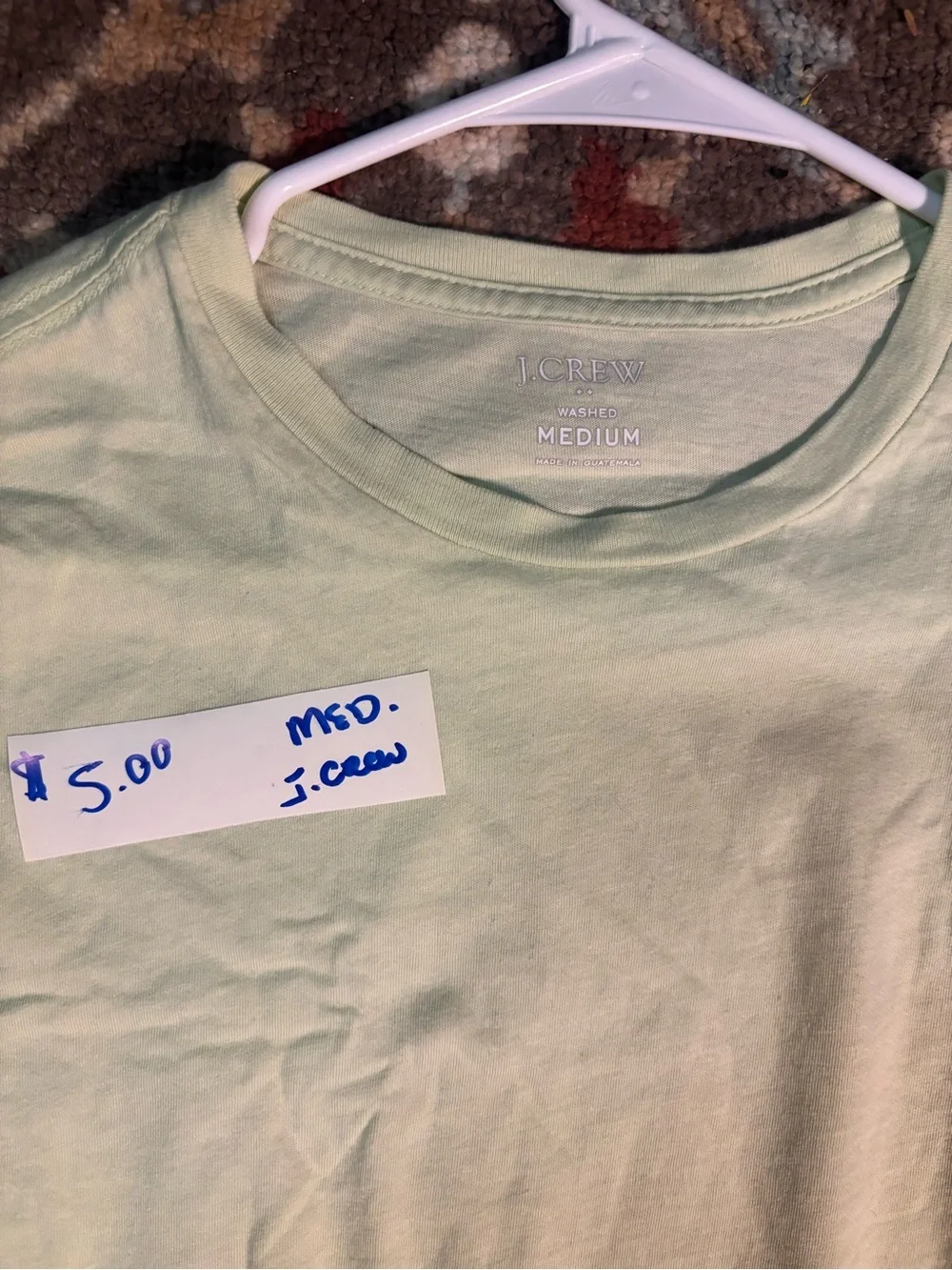 J. Crew Pale Green Crew Neck Short Sleeve Tee